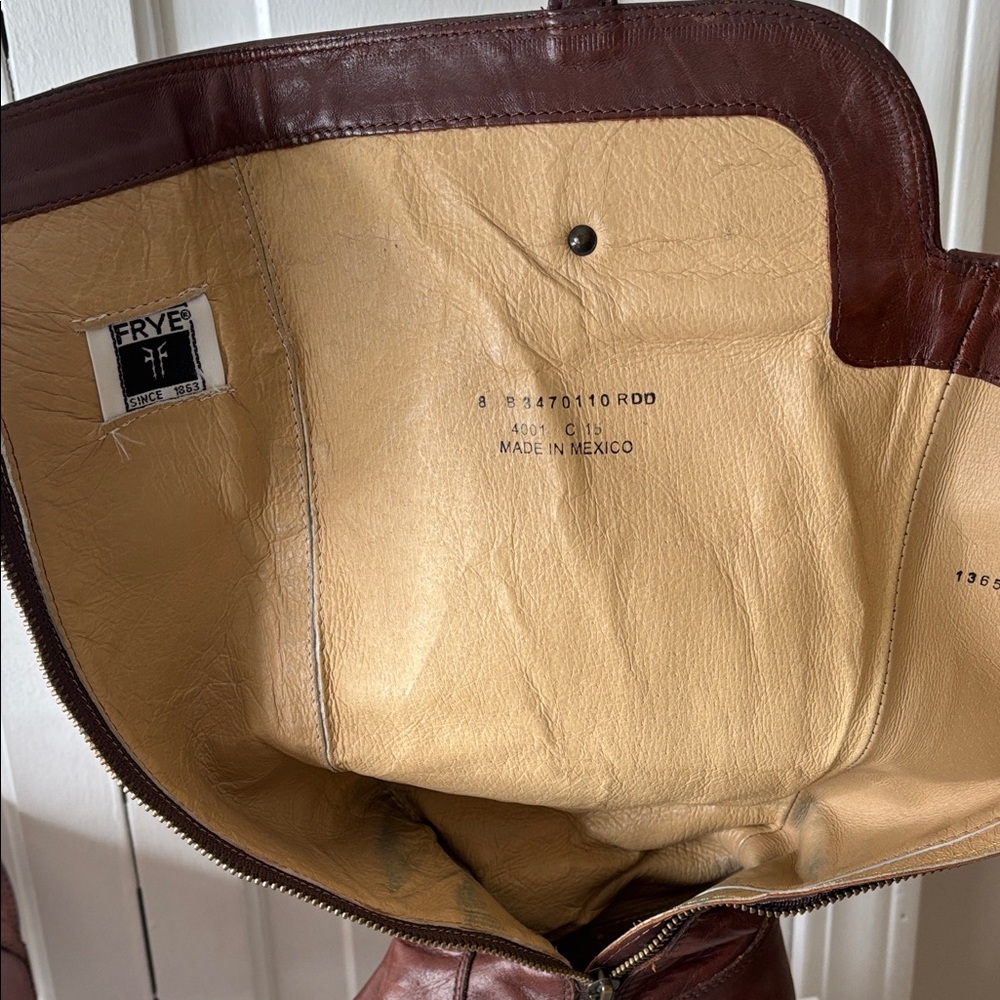 Frye Melissa Button Leather Boots in Cognac with Tan Lining - Picture 8 of 9